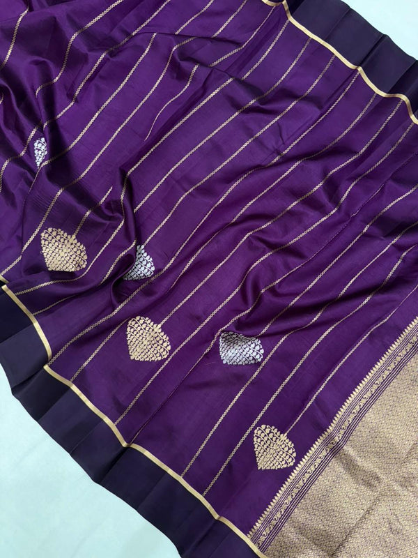 Paper Mango Silk Purple Saree