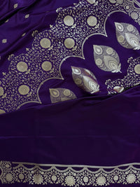 Bananasi Purple Mashru Silk Saree