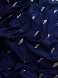 Navy Blue Mashru Silk Saree