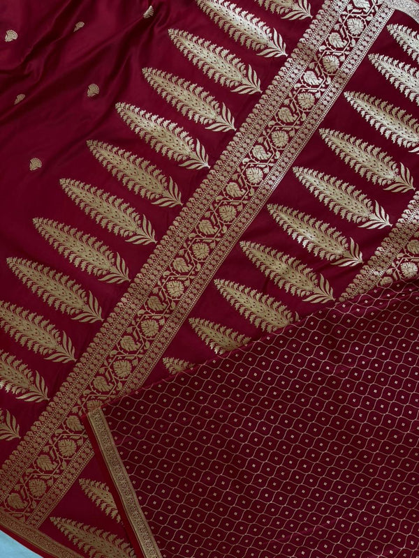 Red Mashru Silk Saree