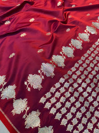 Red Mashru Silk Saree