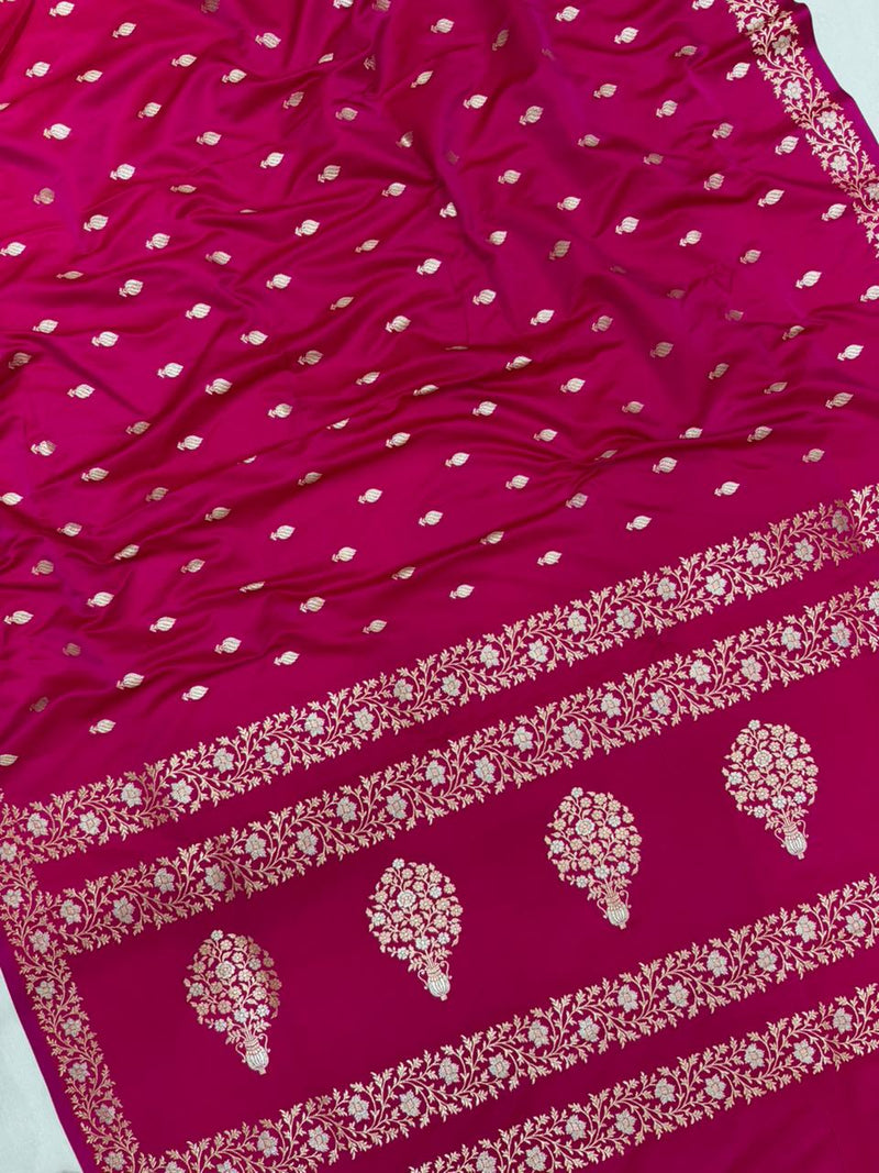 Pink Mashru Silk Saree