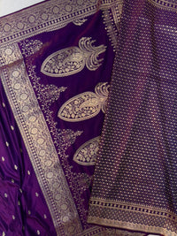 Purple Mashru Silk Saree