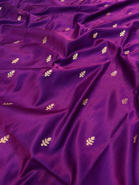 Purple Mashru Silk Saree