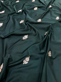 Dark Green Mashru Silk Saree